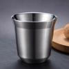 Summer  Simple Flat Bottom Cup Stainless Steel Double-Layer Inner Tank Capsule Coffee Cup High-Grade Solid Color Water Cup