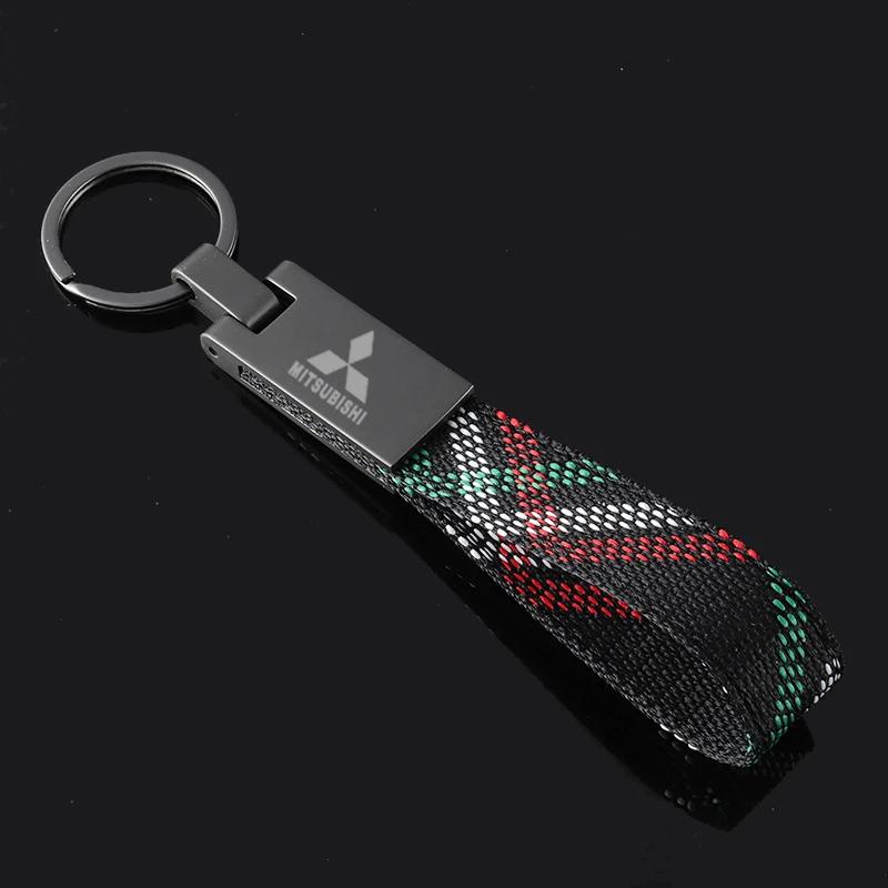 

Oxford Webbing Car Keyrings Holder Key Chain for Mitsubishi ASX Lancer Cordia Pajero Outlander Eclipse Galant Mirage L200 EVO
