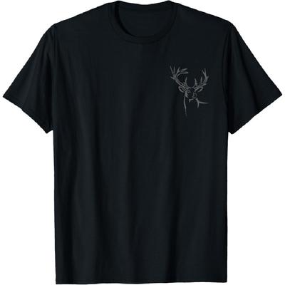 Deer Skull Pocket Buck Elk Hunting Hunter Men Women Kids T-Shirt