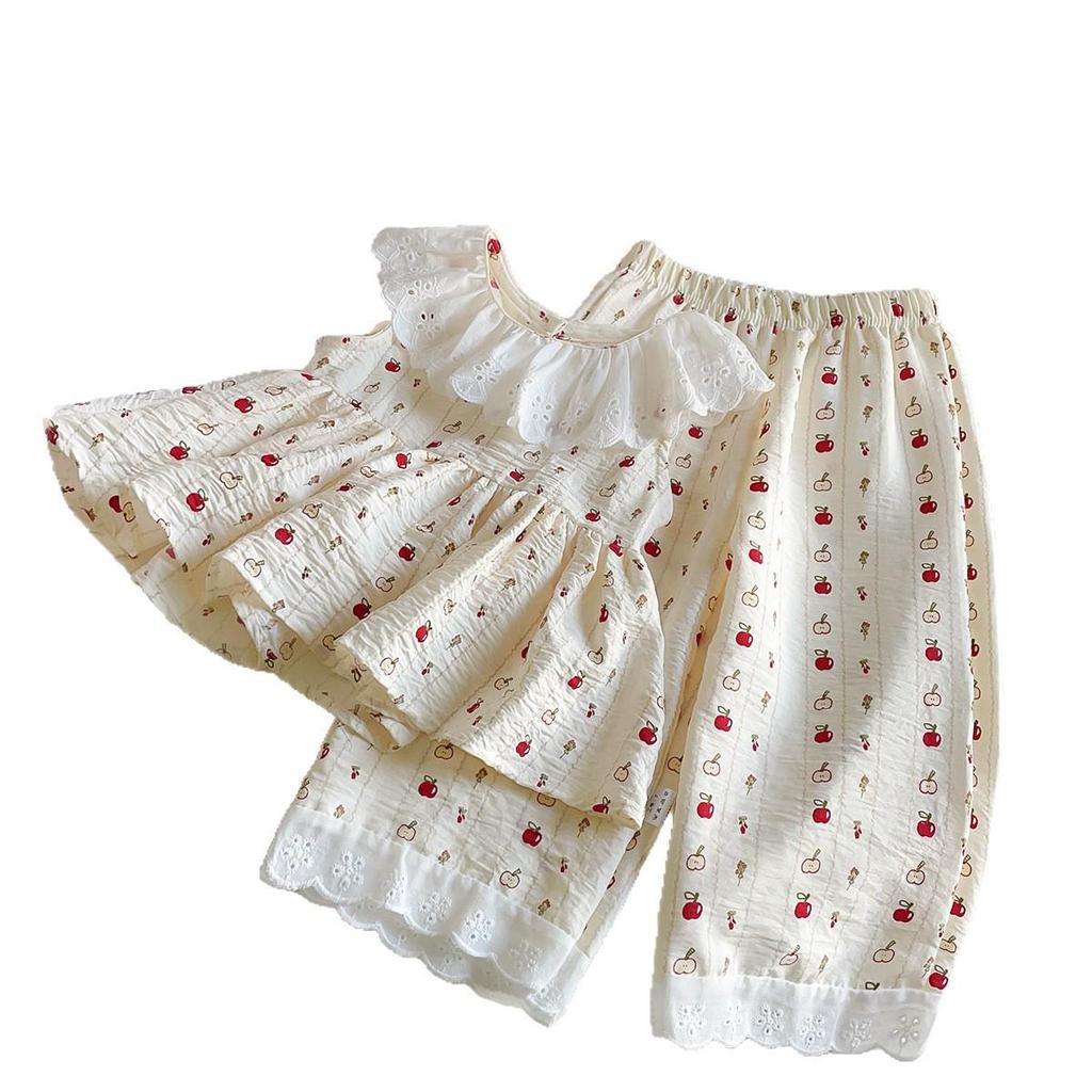 New Girls' Cartoon Sleeveless Summer Skirt Set – Cute & Breathable Two-Piece Outfit