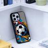 Fire Football Soccer Ball  Phone Case For iPhone 14,16,15,13,17,12,Plus,Pro,Max Magnetic For Magsafe Frosted Cover