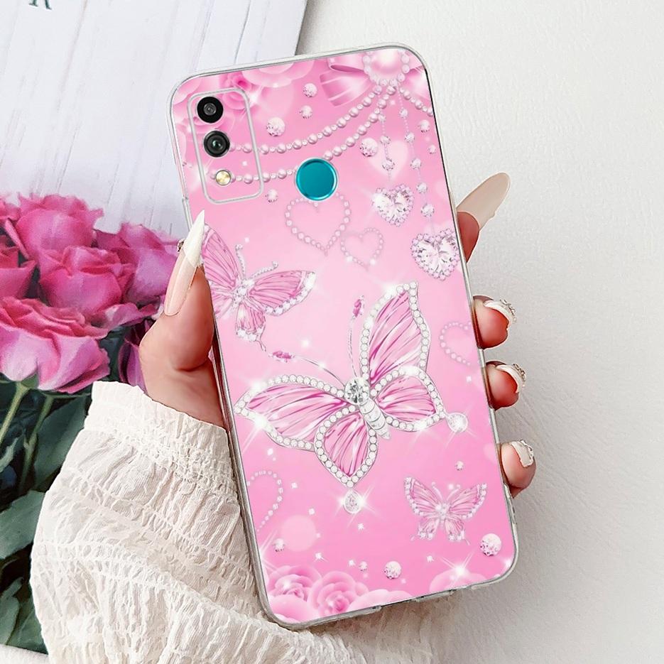 For Honor 9X Lite Case JSN-L21 JSN-L22 Cute Love Heart Painted Cover Soft Silicone Case For Honor 10X Lite DNN-LX9 10XLite Shell