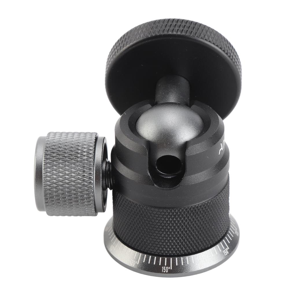 Aluminum Alloy Ball Head 360 Degree Rotation 180 Degree Folding Dual U Shape Slot 1 4in Mount Tripod Ball Head