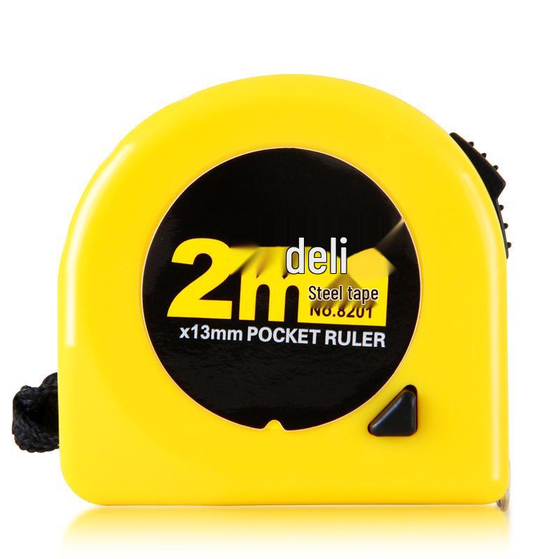 Deli Steel Tape Measure 2M - Portable Multipurpose Tool for Woodworking & Household Measurements