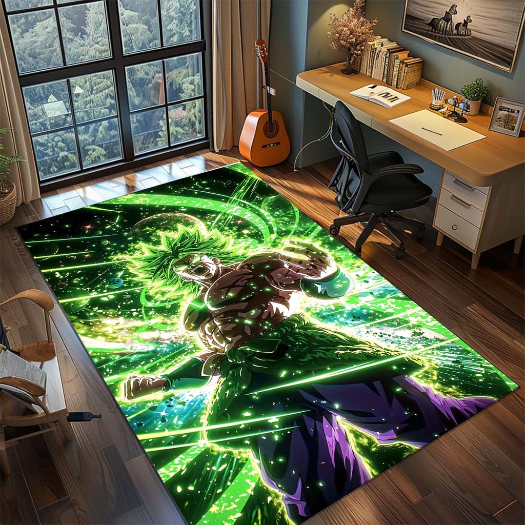 Dragon Ball Goku Anime Teppich Großer Teppich Rutschfeste Waschbare Fußmatte Gamer Zimmer Schlafzimmer Heimdekoration -QJY