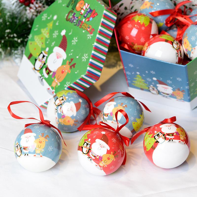 Christmas Tree Hanging Decoration Ball 14 Pcs Ball Gift Box Packaging Home Ornament New Year Party Holiday Decor Xmas Tree Baubles