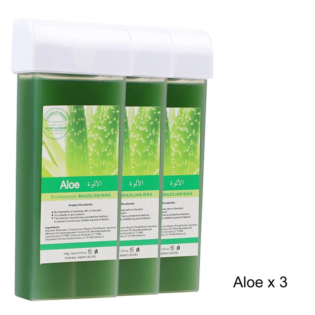 Painless Roll-On Wax Depilatory Honey & Aloe Vera Wax Cartridge for Bikini And Body Hair Removal Compatible with Wax Warmers