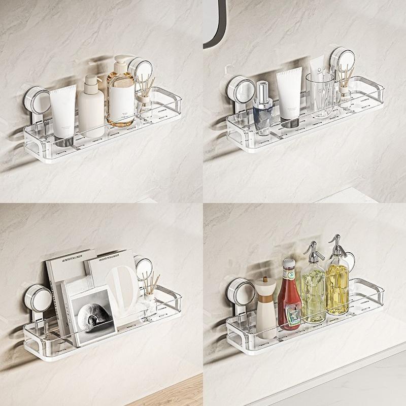 Scaffale portaoggetti per bagno, Scaffale portaoggetti da parete per bagno senza fori, Lavabo multifunzionale, Scaffale per bagno