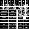 50 Pezzi Grande Formato Giorni della Settimana e Mesi Magnetici, Indicatori Giorni Calendario Magnetici per Ufficio, Calendario Magnetico per Frigorifero
