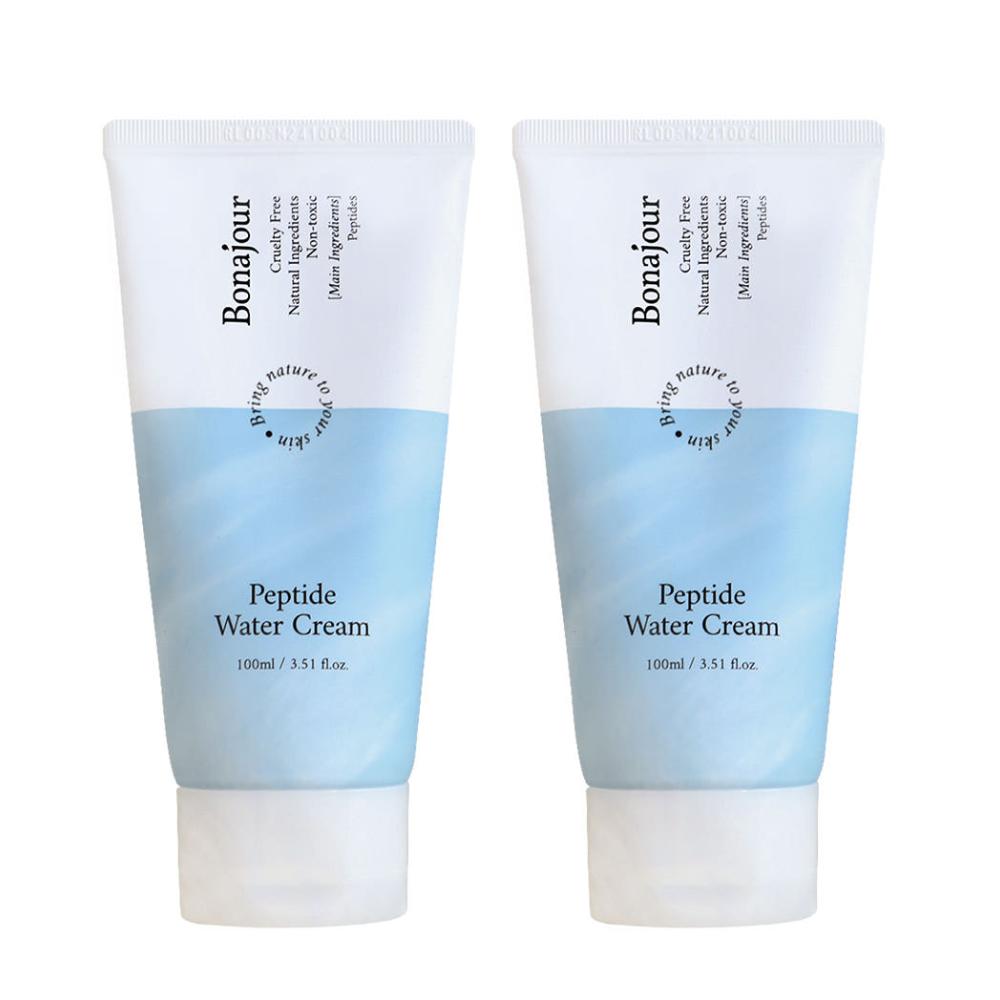 Bonajour Vegan Peptide Water Cream 100ml x 2 Double Set Anti Aging Deep Hydration Barrier Repair Cream K-Beauty