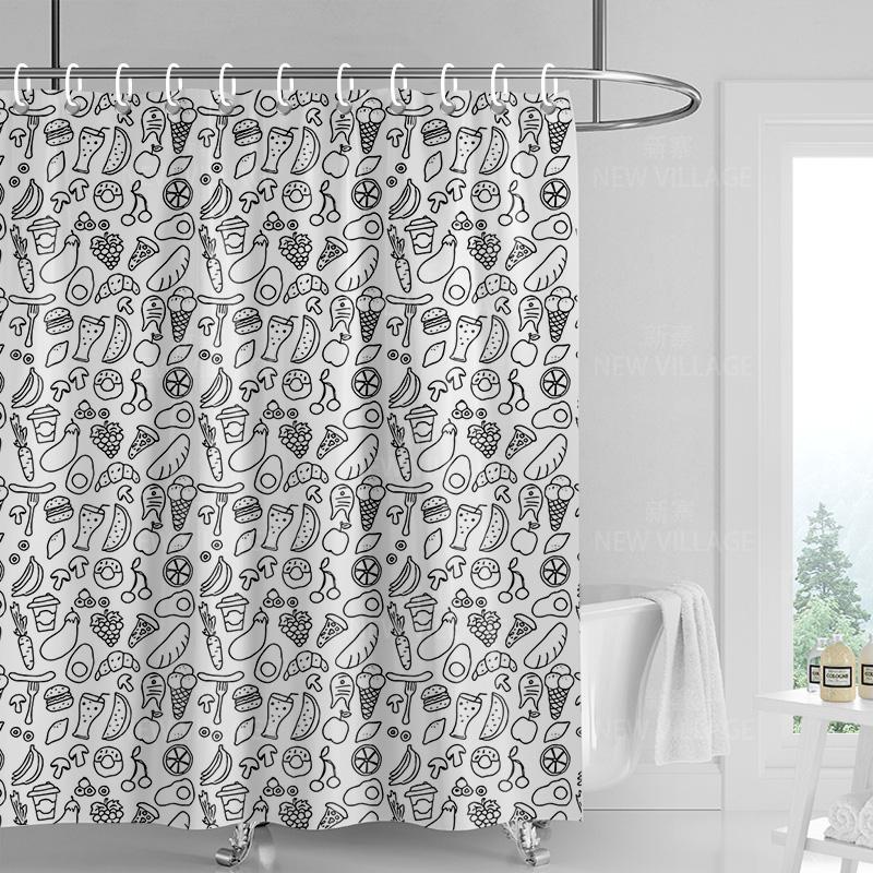 Dekoracja domu zasłony prysznicowe łazienka wodoodporna zasłona materiał Pokój dzienny Nowoczesny Nordycki Nowoczesny prosty wzór geometryczny