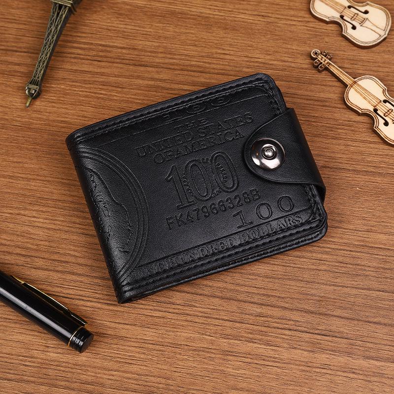 Ultra-light Retro US Dollar Pattern Men's PU Card Holder Wallet