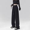 Narrow version wide-leg pants women's autumn and winter velvet new casual straight thickened sweatpants banana sweatpants