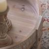 American Retro Round Side Table: Solid Wood Carved Coffee Table for Hotel or Homestay Décor