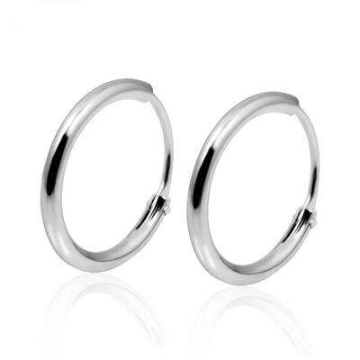 925 Sterling Silver Hoop Earrings for Women Men Thicker Than Normal Round Circle Earrings Hoops Ear Rings Earings Jewelry