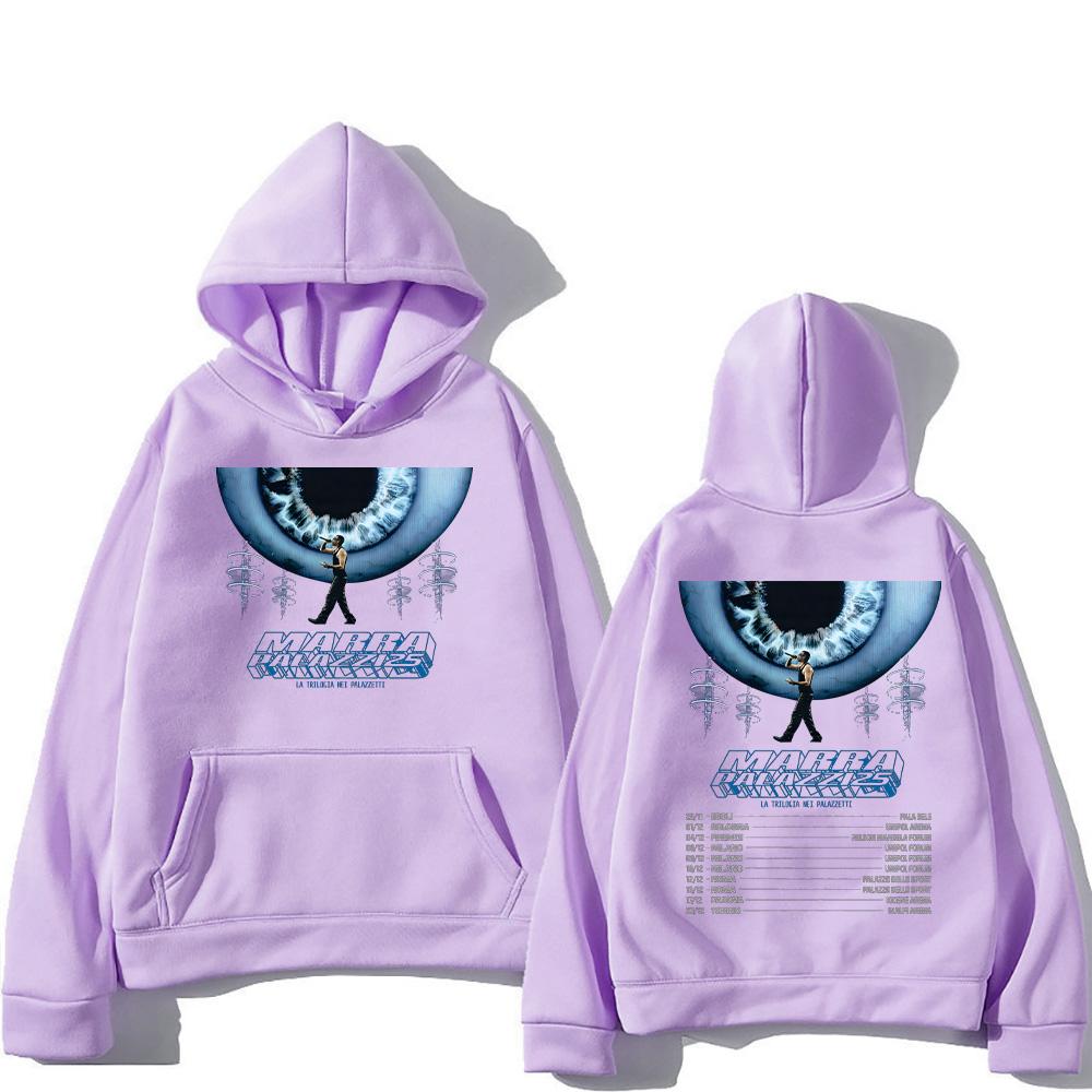 

Marracash Palazzi 25 Тур Толстовки Подарок для Любителей Музыки Пуловеры Топы Уличная Одежда на Осень Зиму Женские Мужские Толстовки с Длинным Рукавом S светло-фиолетовый