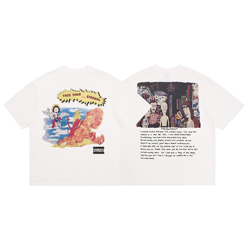 Rare Summer Saint Vintage Michael Graphic Cotton Unisex Summer Short Sleeve Fashion Brand Tees Luxury Casual Vintage Tshirt