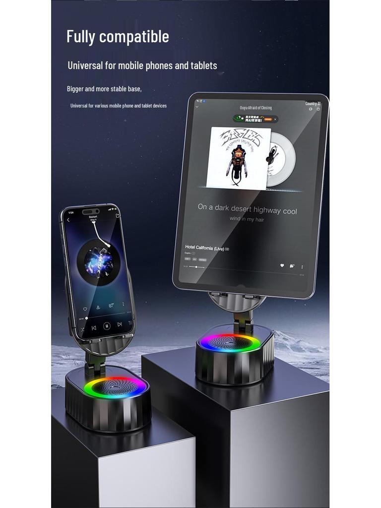 Smart Induction Stand: 5-in-1 Wireless Bluetooth Speaker & Vertical Tablet Charging Dock