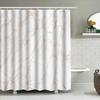 Marble Shower Curtain Waterproof Vintage Grey Stone Pattern Bathroom Decor Fabric Liner Backdrop Washable Modern Home Textile