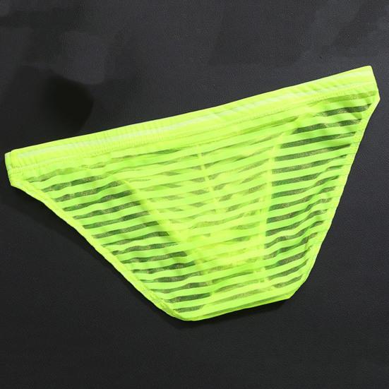 Sous-vêtements Homme Couleur Unie Rayure Sans Couture Maille Slips Homme pour Porter à l'Intérieur