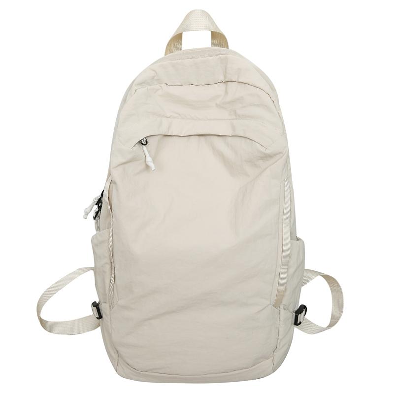 Solid Color Student Schoolbag Men Travel Bag Women's Small Backpack