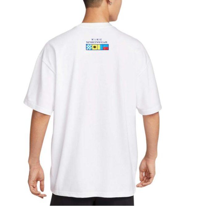 Nike T Shirts Men's White Crew Neck Moderate HQ9253-100