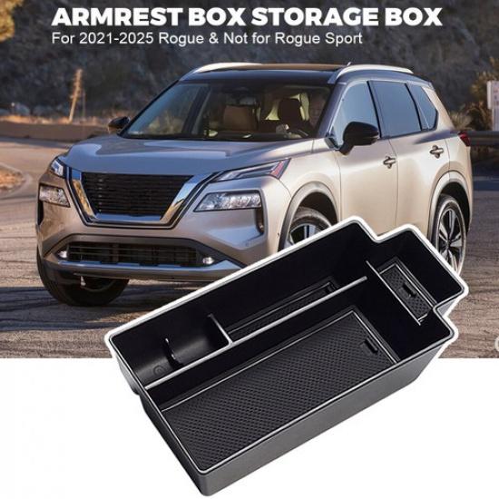 Fits -2026 Nissan Rogue Center Console Armrest Storage Box Organizer Tray