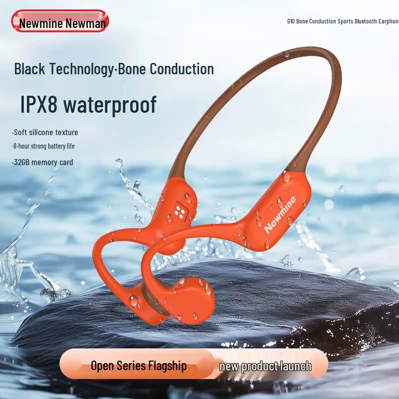 

Newmine G10 Bone Conduction IPX8 Waterproof Swimming Headphones with 32GB Storage