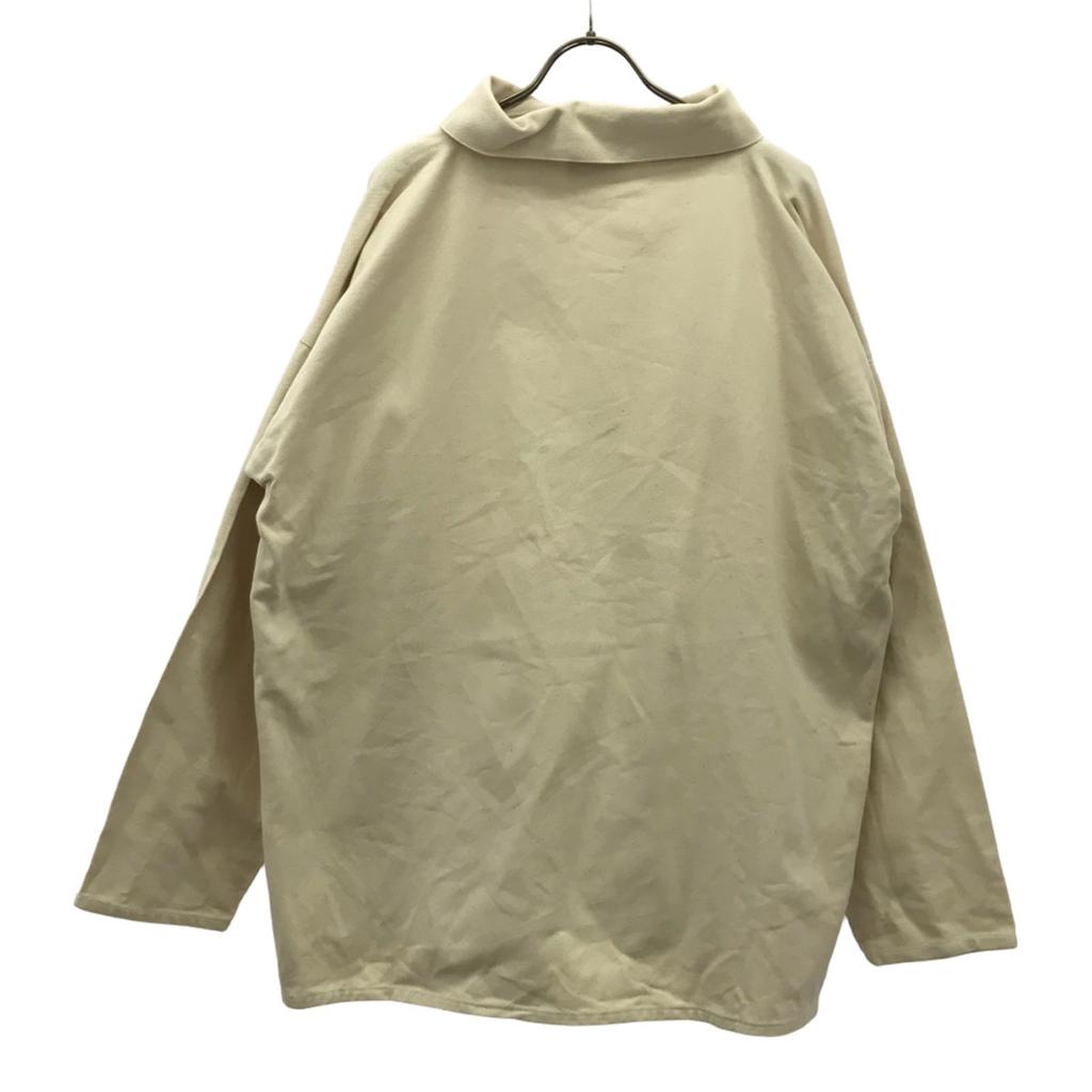 NEWLYNSMOCKS Made In England Long Sleeve Fisherman's Smock Shirt L Ivory Men's Used