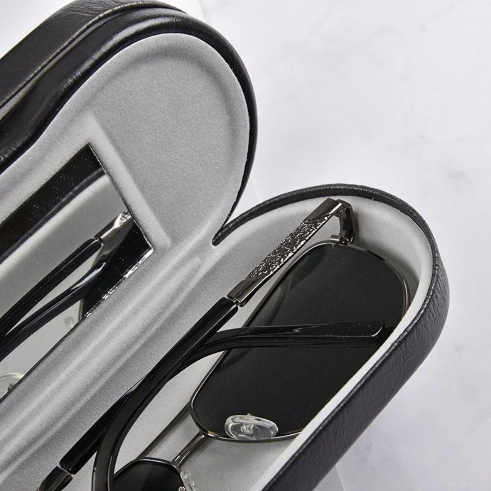 Luxury Dual Layered Eyewear Box Built-in Mirror Eyewear Protective Cases  Business Travel