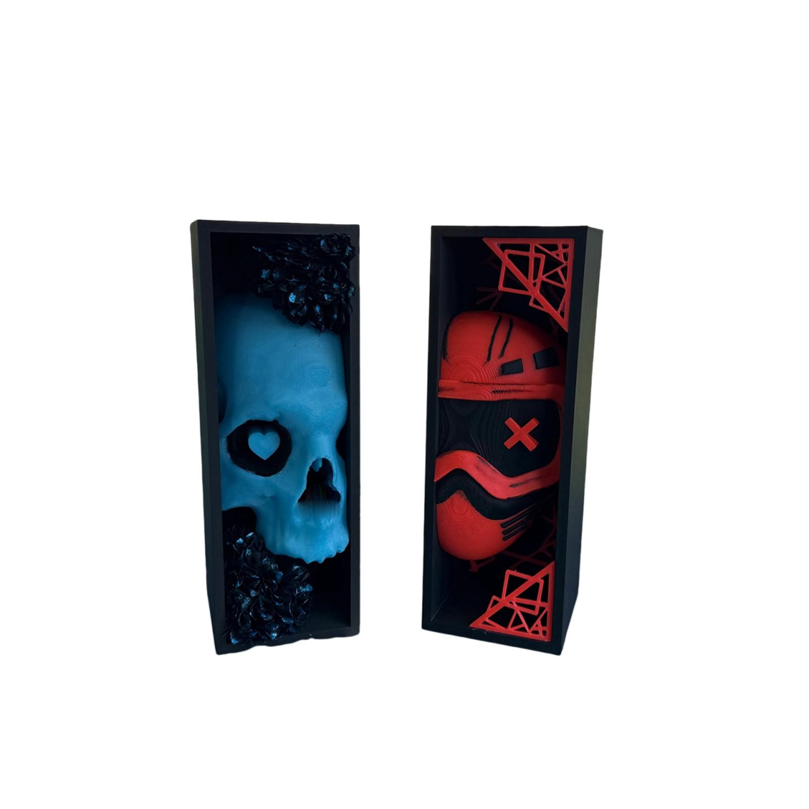 

Набор «Маска и книга», Готический декор для книжной полки, Декор для книжной полки в стиле темного романа, Жуткая Хэллоуинская экспозиция для полки для любителей готики One Size