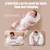 Portable Baby Lounger Adjustable Support Pad Foldable Base Baby Crib Lightweight Comfortable Bottle Feeding Crib for Newborns