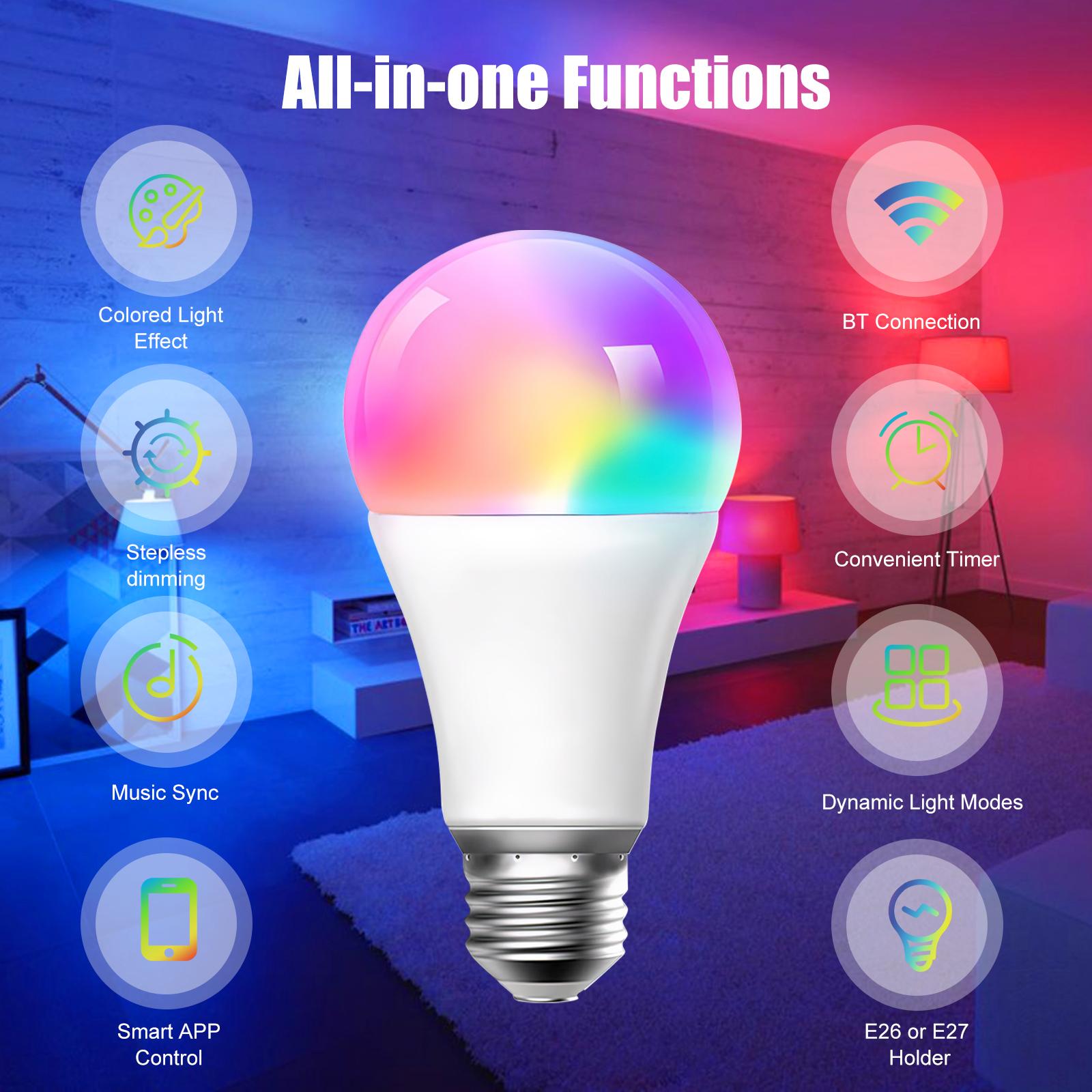 Умная лампочка RGB+CCT с подключением BT — фото 5