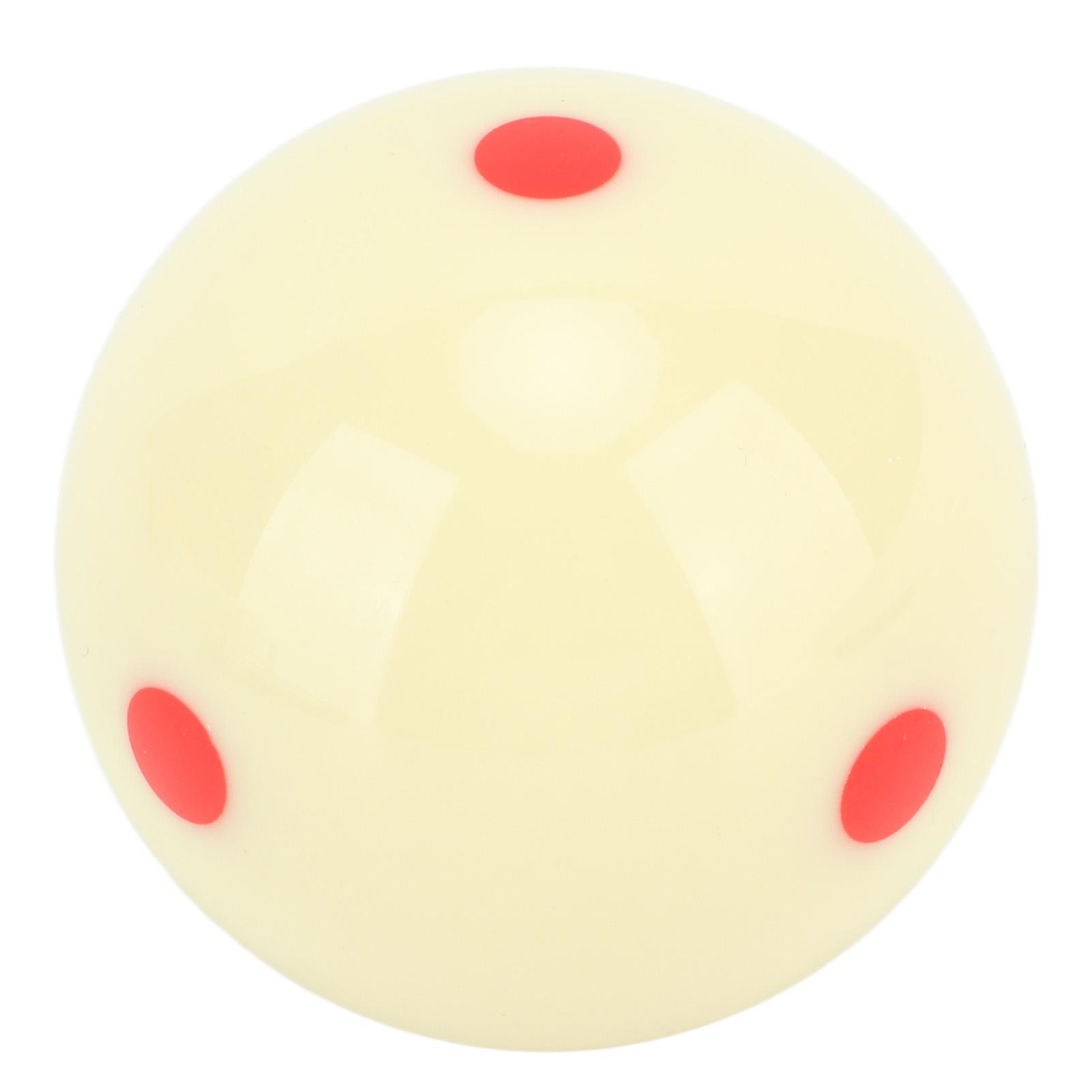 Billiard White 6 Red Dot Cue Ball Shock Resistance Cue Ball for Indoor Training 52.5mm Diameter