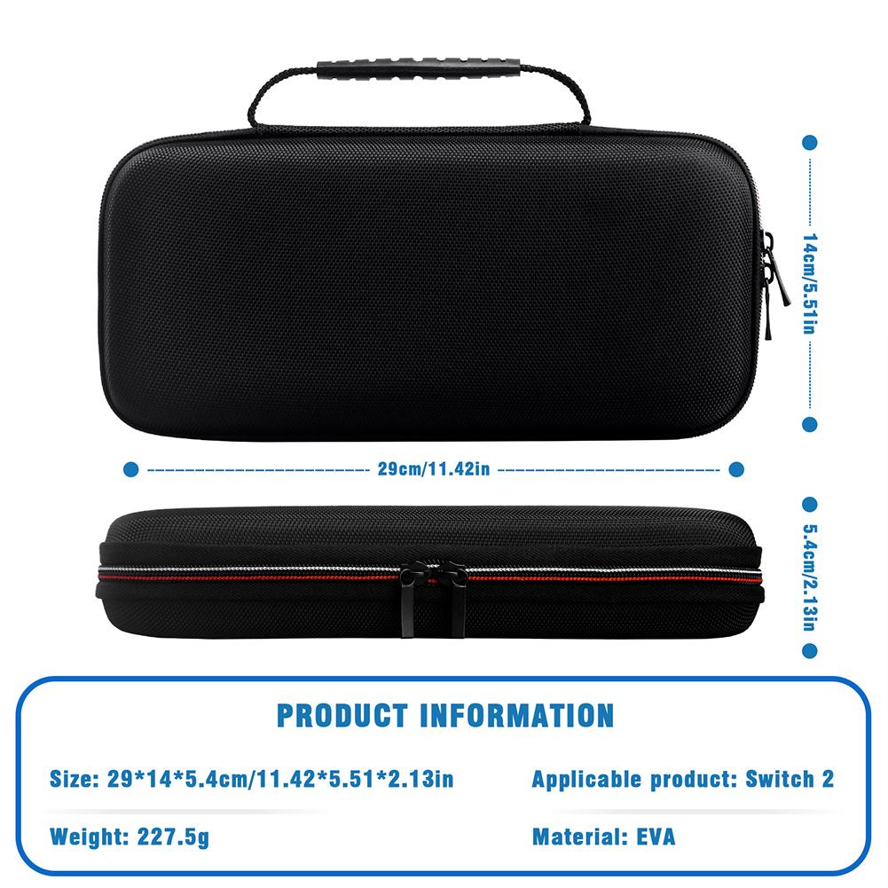 

Carrying Case for Nintendo for Switch 2 Carrying Bag Shockproof Zipper Handbag Organizer Bag for Switch 2 Handheld Game Console