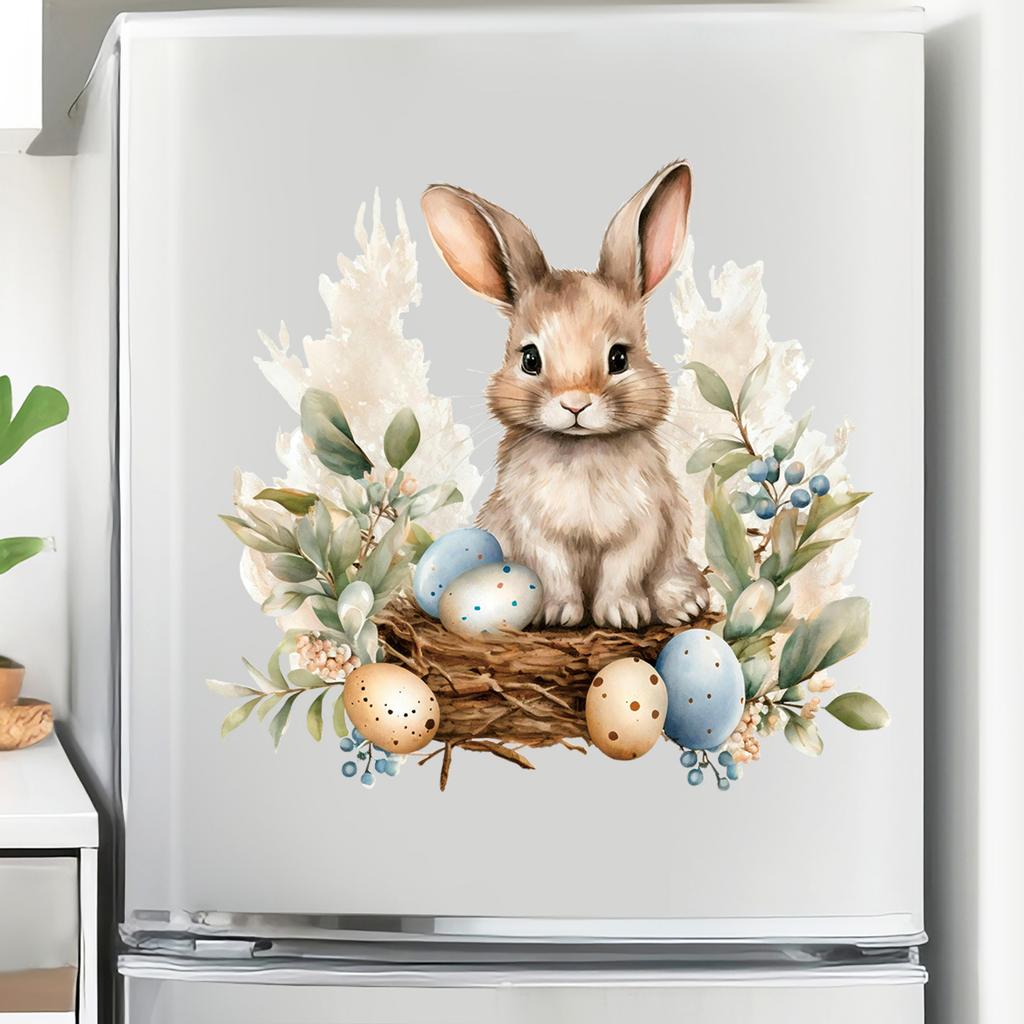 Velikonoční zajíček Samolepky na okno, Dekorace na sváteční párty, Samolepky na zeď, Samolepicí PVC samolepky do ložnice a obývacího pokoje