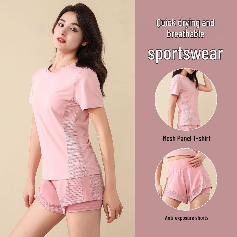 Women's Summer 2025 Quick-Dry Badminton & Running Set: Gym Yoga Morning Suit