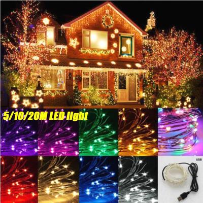 LED Copper Wire String Fairy Light Strip Lamp Xmas Party Waterproof Party Decor.