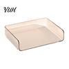 Clear Plastic Desk Organizer Large Capacity for Documents Files Letters A4 Paper Book Notes Mail, Stackable Tray Dormitory Tray, File Storage