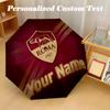 8 Rib Auto Folding Umbrella AS Roma Print Custom Name Text Portable Rain Gear