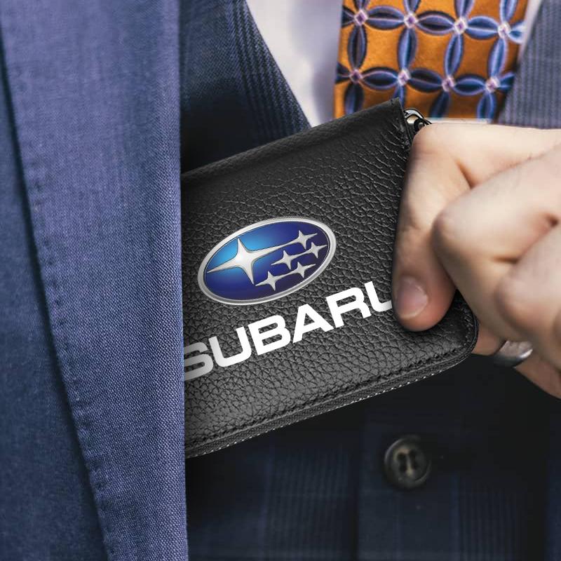 Portofel din Piele Naturală pentru Permis de Conducere Auto, Carte de Identitate, Card Bancar Pentru Subaru Forester Impreza Outback Legacy Tribecacar WRC XV
