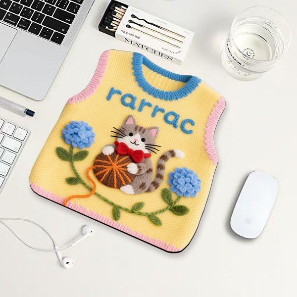 

Коврик для офисного стола Свитер Животное Резиновый коврик для мыши Милый мультяшный дизайн Коврик для мыши Украшение для дома и рабочего стола Подарок