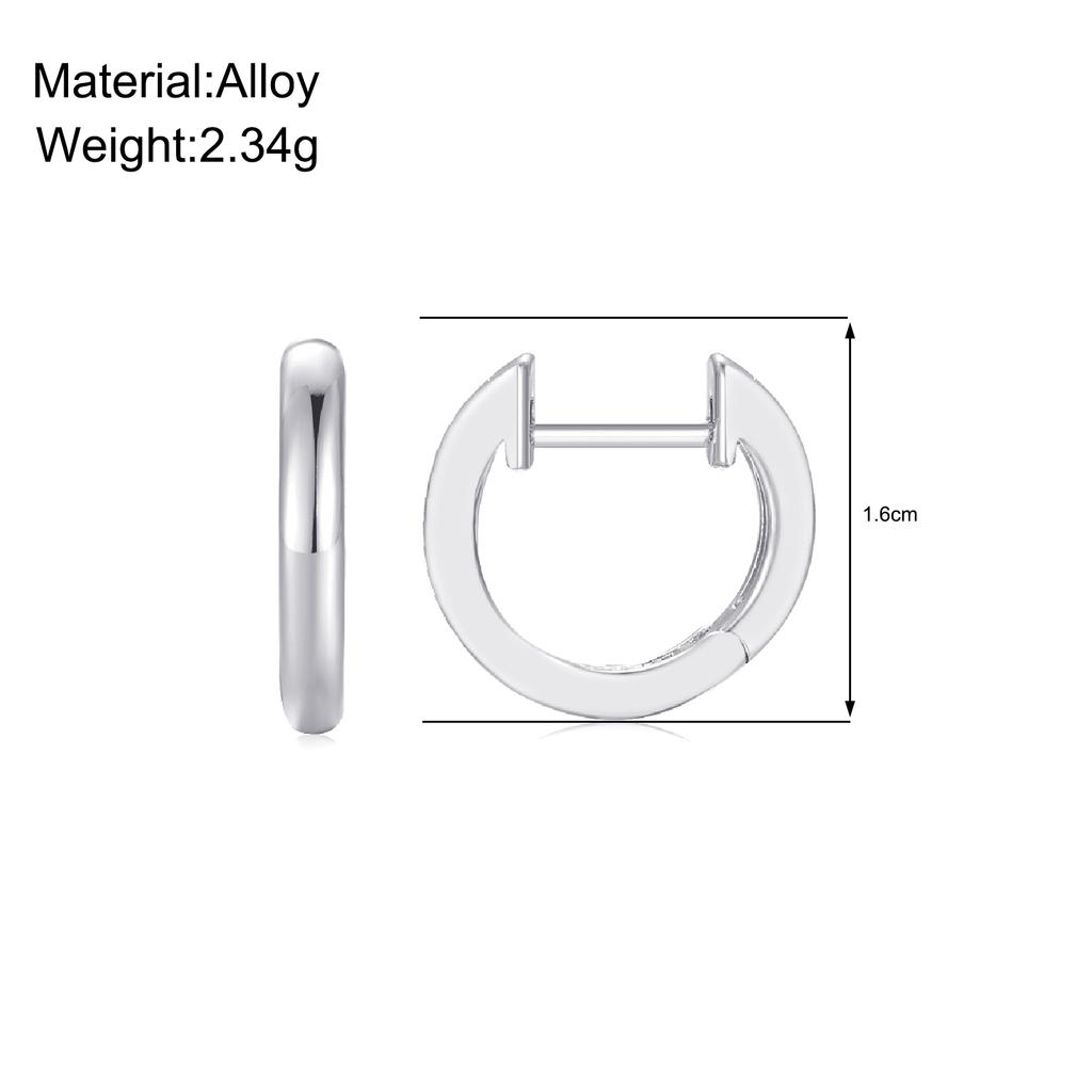 2024 New Smooth Metal Chunky Hoop Earrings for Women Fashion Gold Color Round Circle Hoops Girls Statement Earrings Punk Jewelry