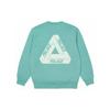 Palace Slub Crew Neck Sweatshirt With Triangle Logo Print Unisex Tops Mint-Green P21CS072