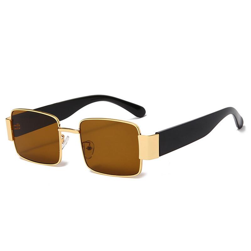 Metal glasses, women's marine pieces, sunglasses, big face, European and American retro large frame square sunglasses, men's spot.