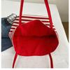 Striped Canvas Double-sided Usable Bag, Tote Bag, Casual Shoulder Bag, Large Capacity Shopping Bag