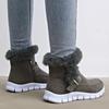 European and American Foreign Trade Short Tube Lace-up Wool Snow Boots Women's Cross-border New Winter Thickened Solid Color Velvet Warm Cotton Shoes