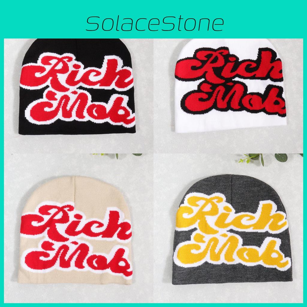 Fashion Color Blocked Letter Pattern Neutral Casual Warm Knitted Hat For Autumn Winter Outdoor Warmth And Casual Style