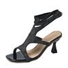 Sexy Women High Heels Sandals Designer Square Toe Stilettos Shoes 2025 New Summer Dress Elegant Pumps Woman Heeled Sandalias