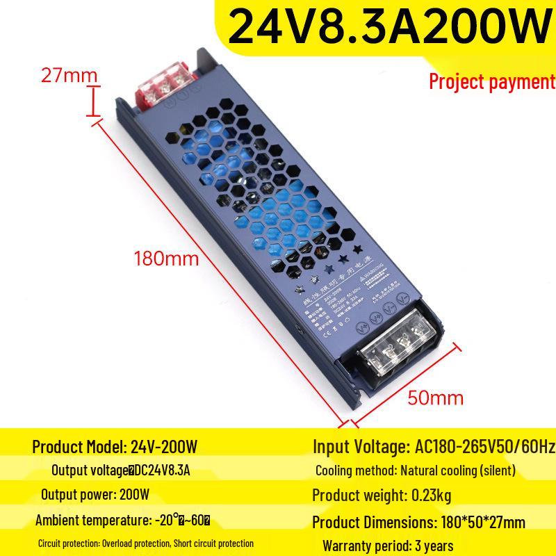 Ultradünnes, leises Netzteil: 220V auf 12V-48V für LED-Streifen & Leuchtkasten
